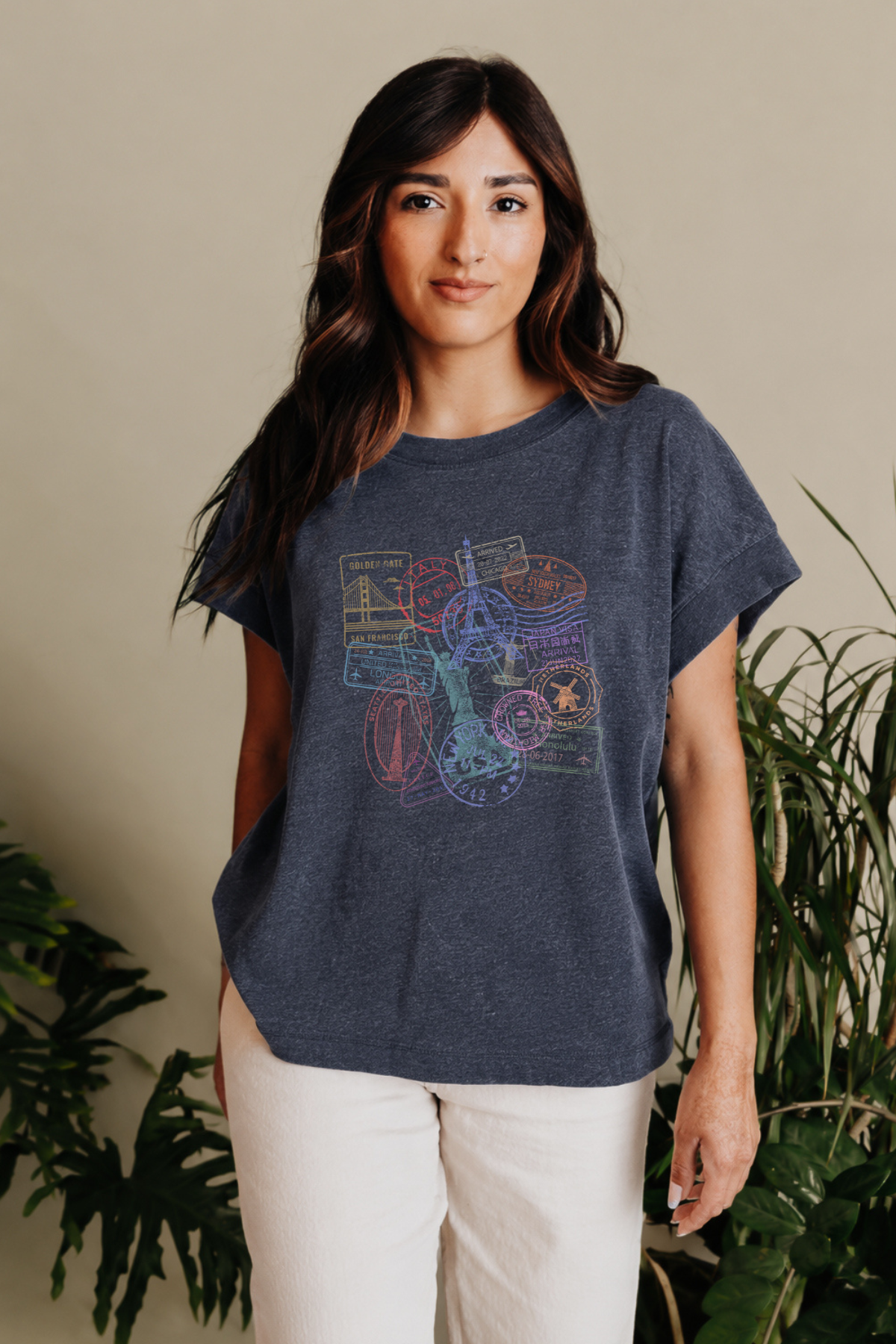 Well Traveled Tee - Navy