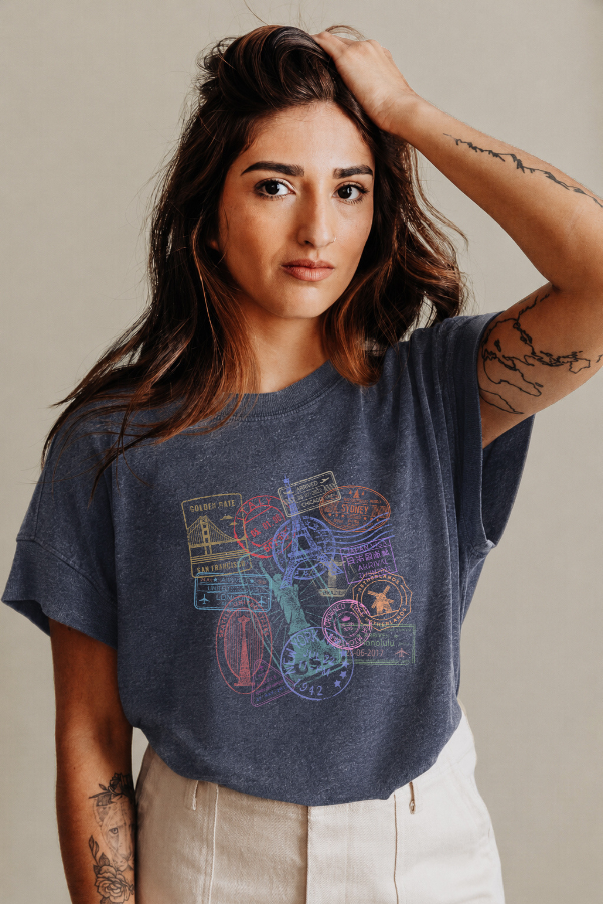 Well Traveled Tee - Navy