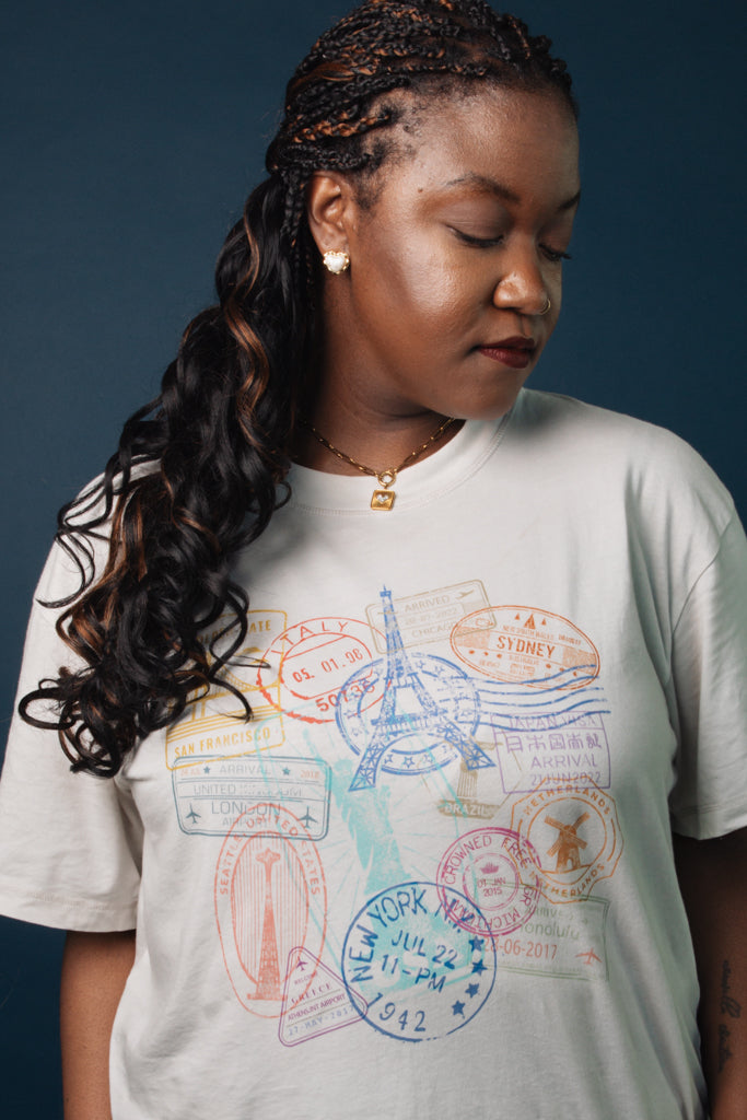 Well Traveled Tee - Cream