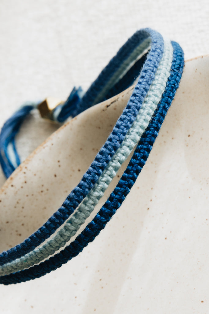 Three Strands Bracelet - Blue
