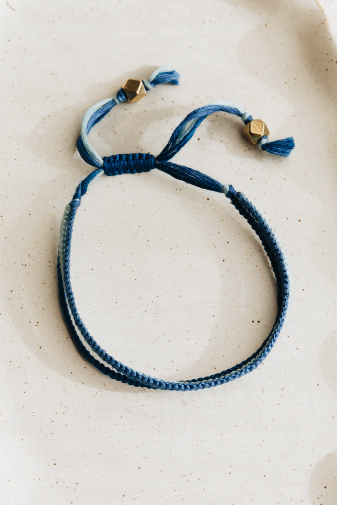 Three Strands Bracelet - Blue