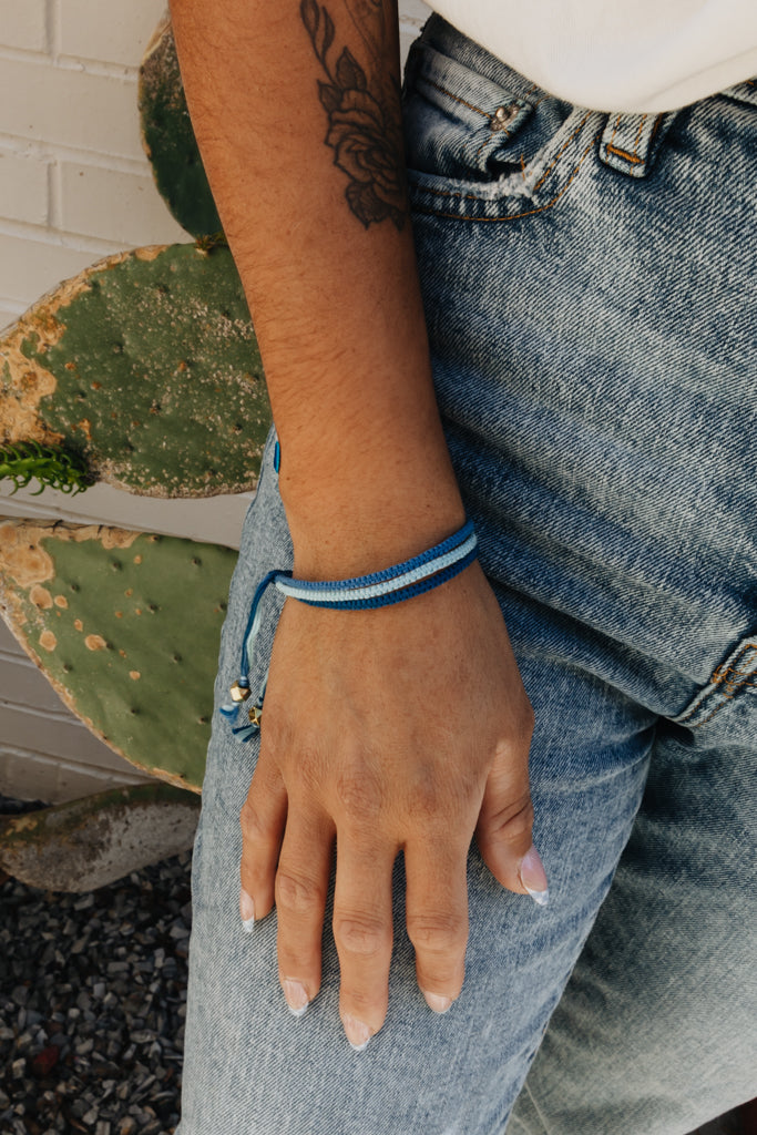 Three Strands Bracelet - Blue