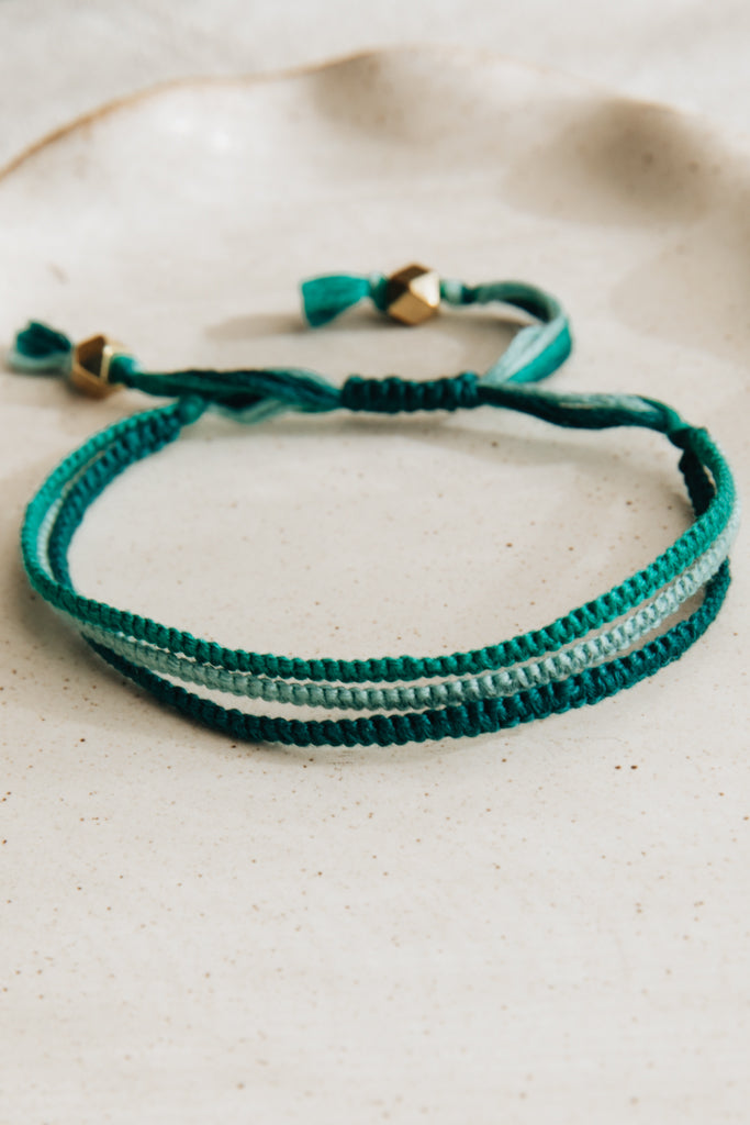 Three Strands Bracelet - Turquoise