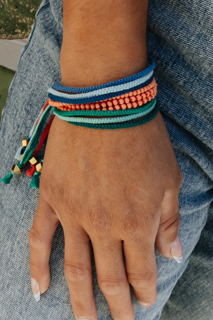 Three Strands Bracelet - Purple