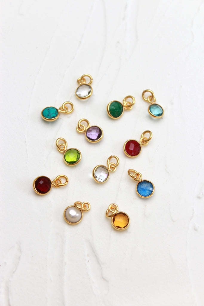 Birthstone Charm - Gold