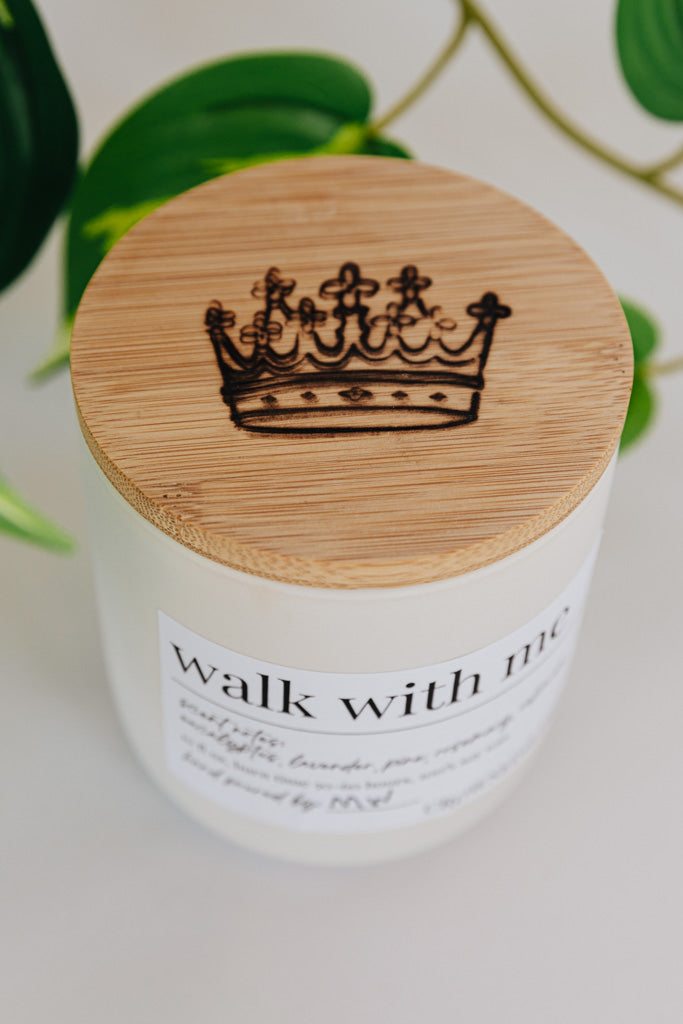 Walk With Me Candle - 10 oz, White