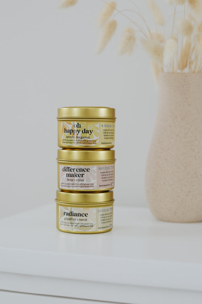 Customizable Mini Candle Gift Set of 3
