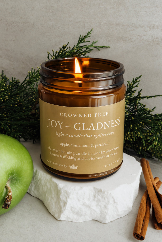 Joy & Gladness Candle - Amber Glass