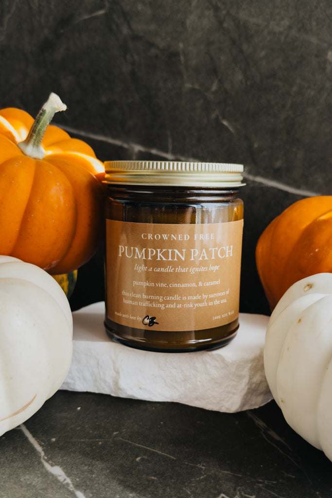 Pumpkin Patch Candle - Amber Glass
