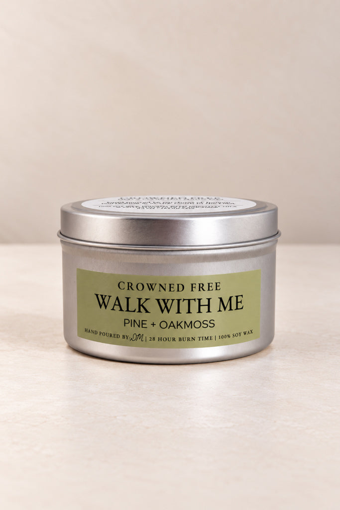 Walk With Me Candle - Silver Tin