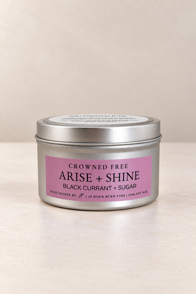 Arise + Shine Candle - Silver Tin