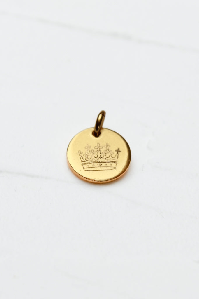 Crown Logo Charm - Gold