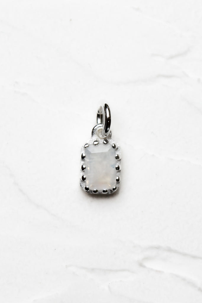Moonstone Charm - Silver