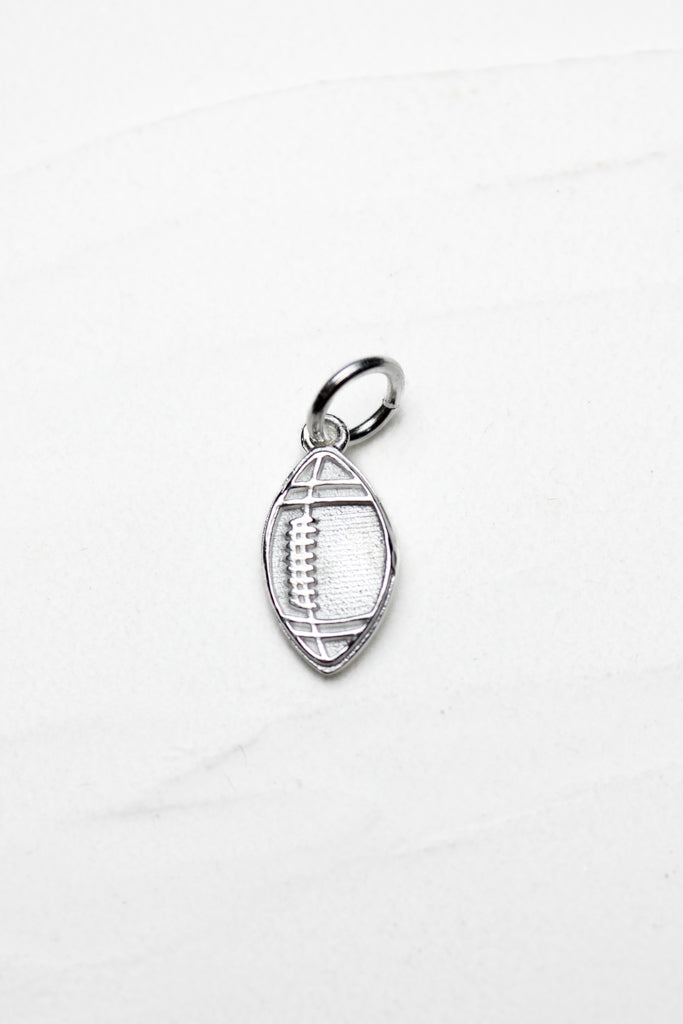Football Charm - Silver