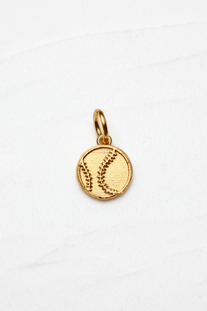 Baseball Charm - Gold