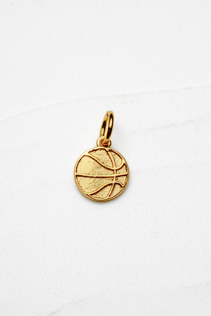 Basketball Charm - Gold