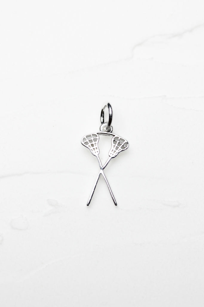 Lacrosse Charm  - Silver