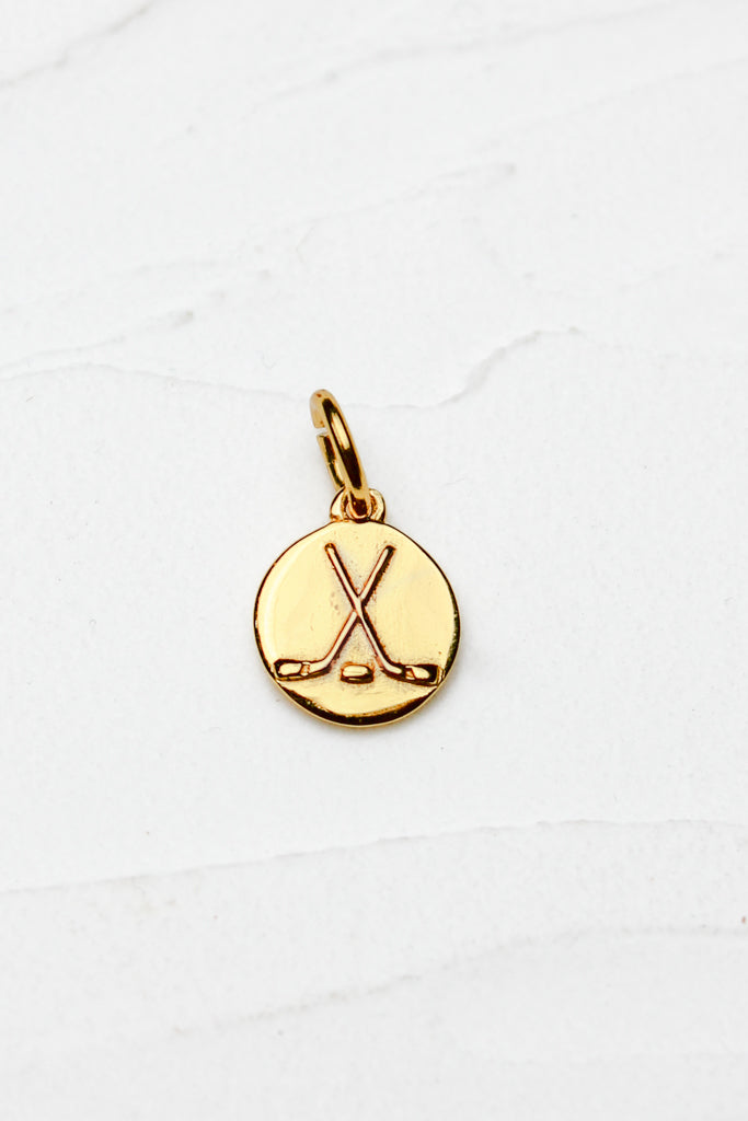 Hockey Charm  - Gold