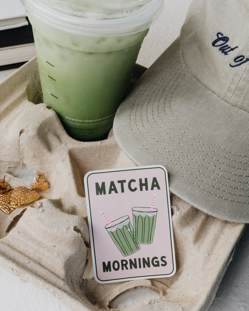 Matcha Mornings Decal