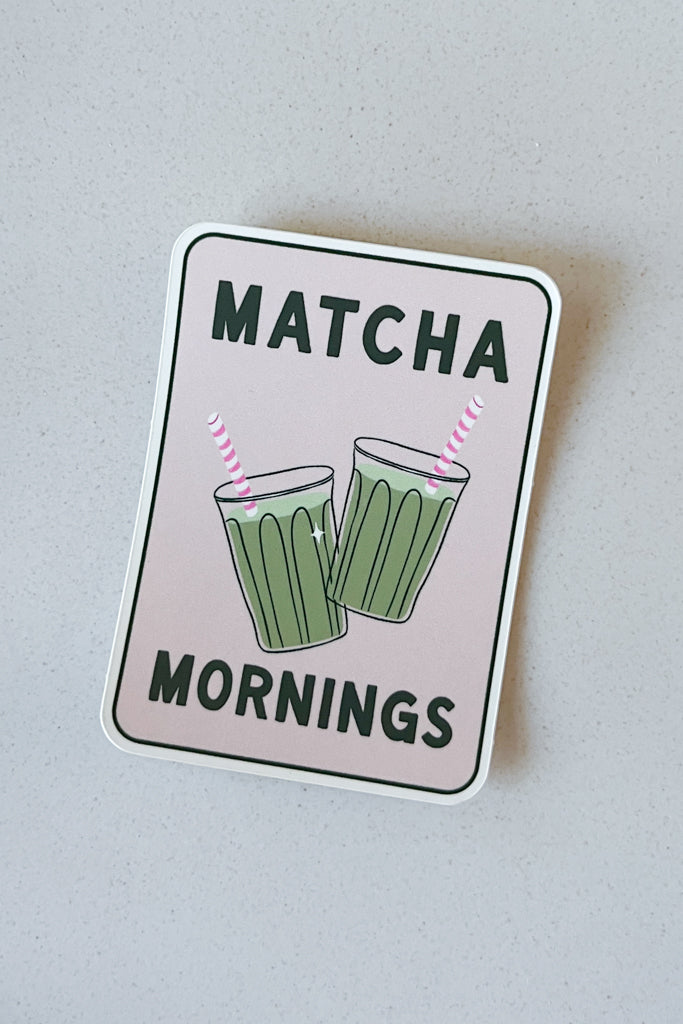 Matcha Mornings Decal
