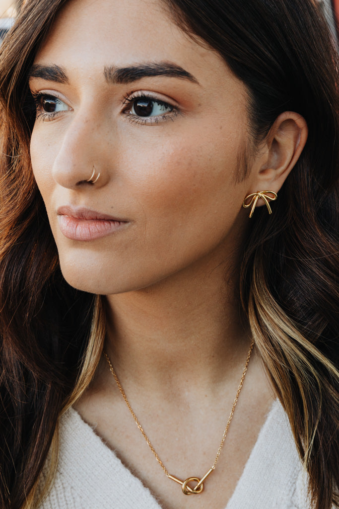 Tied Grace Earrings - Gold