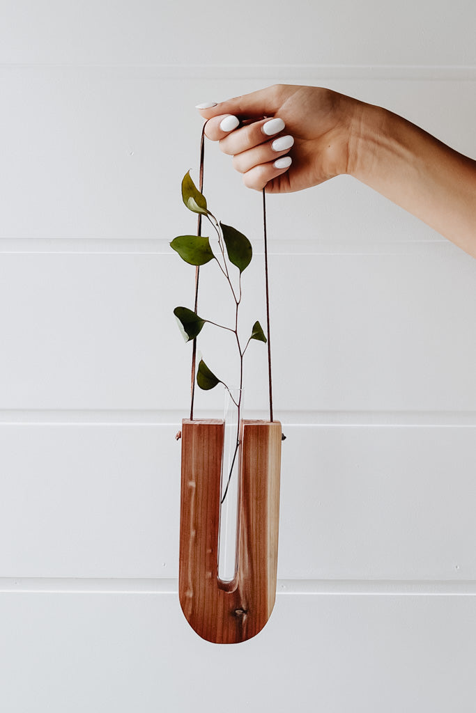Blossom Hanging Vase - Cedar