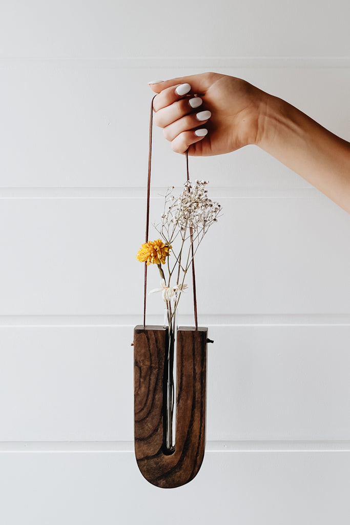 Blossom Hanging Vase - Brown