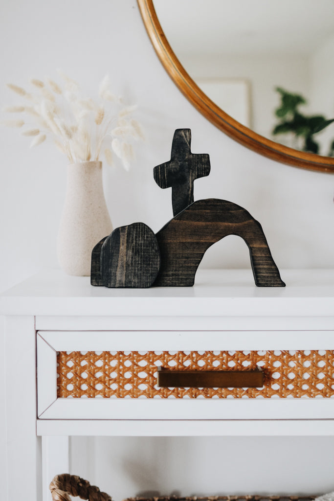 He Lives Wood Decor (2 color options)