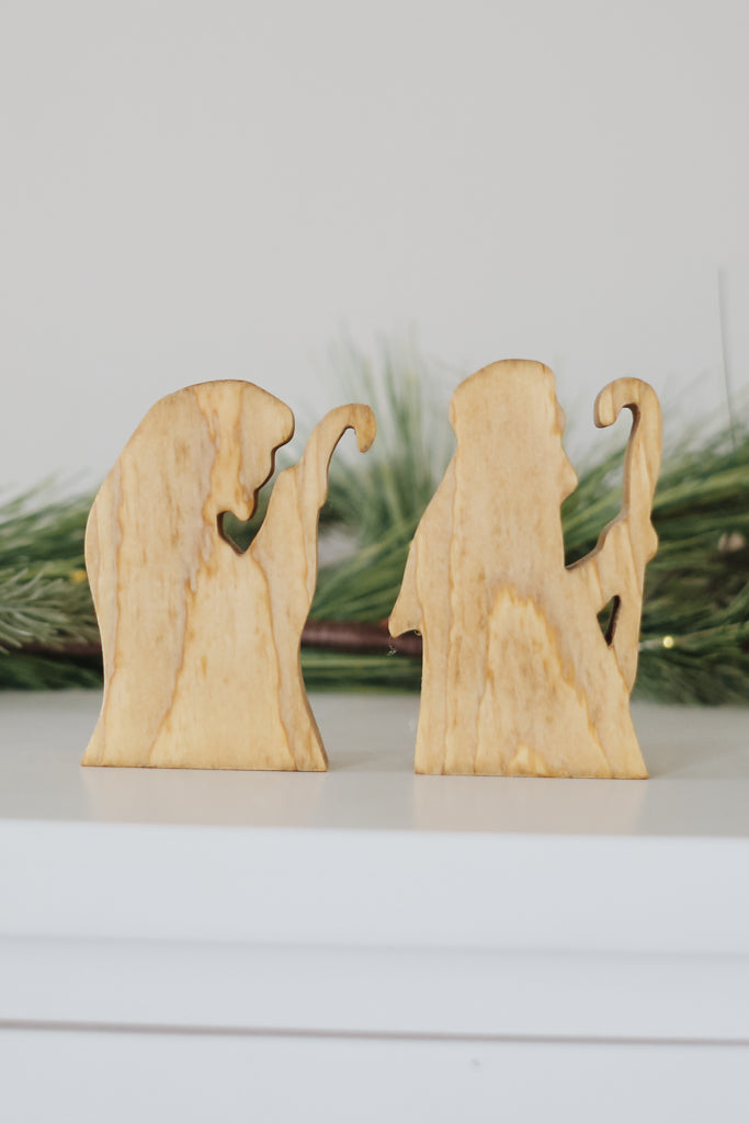Star of Bethlehem Manger Scene - Shepherds Add-On Set - Natural
