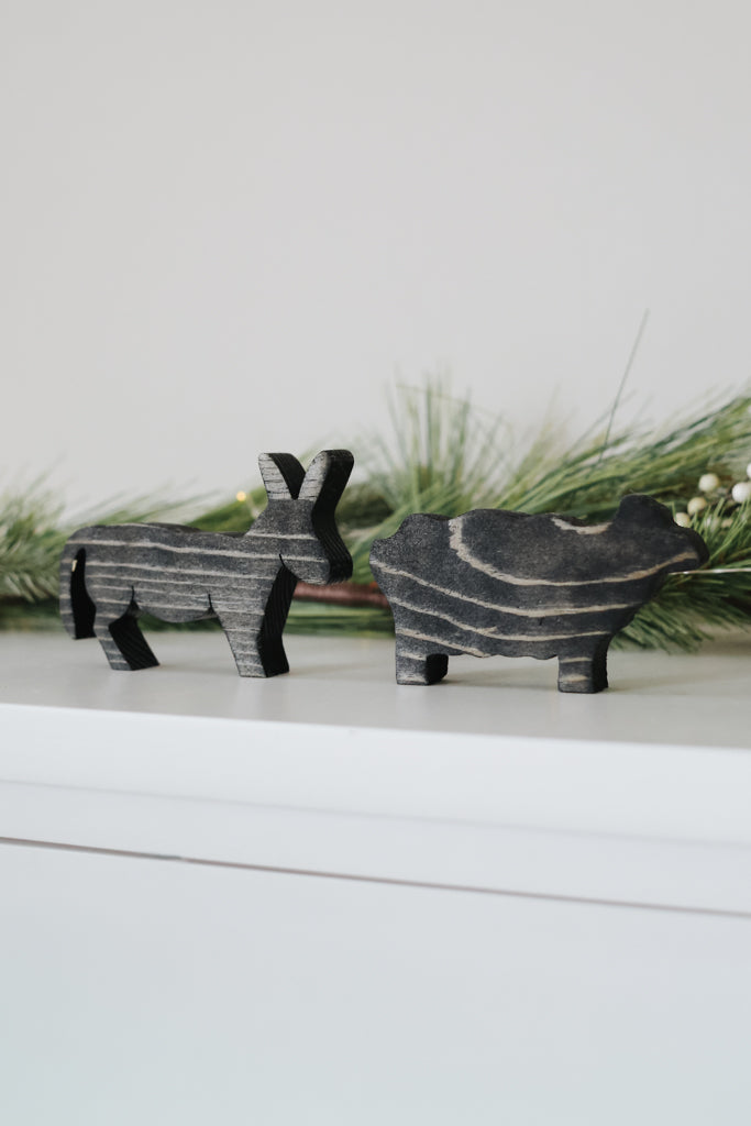 Star of Bethlehem Manger Scene - Animal Add-On Set - Black