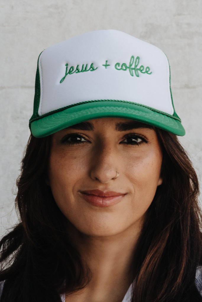 Jesus + Coffee Hat - Green