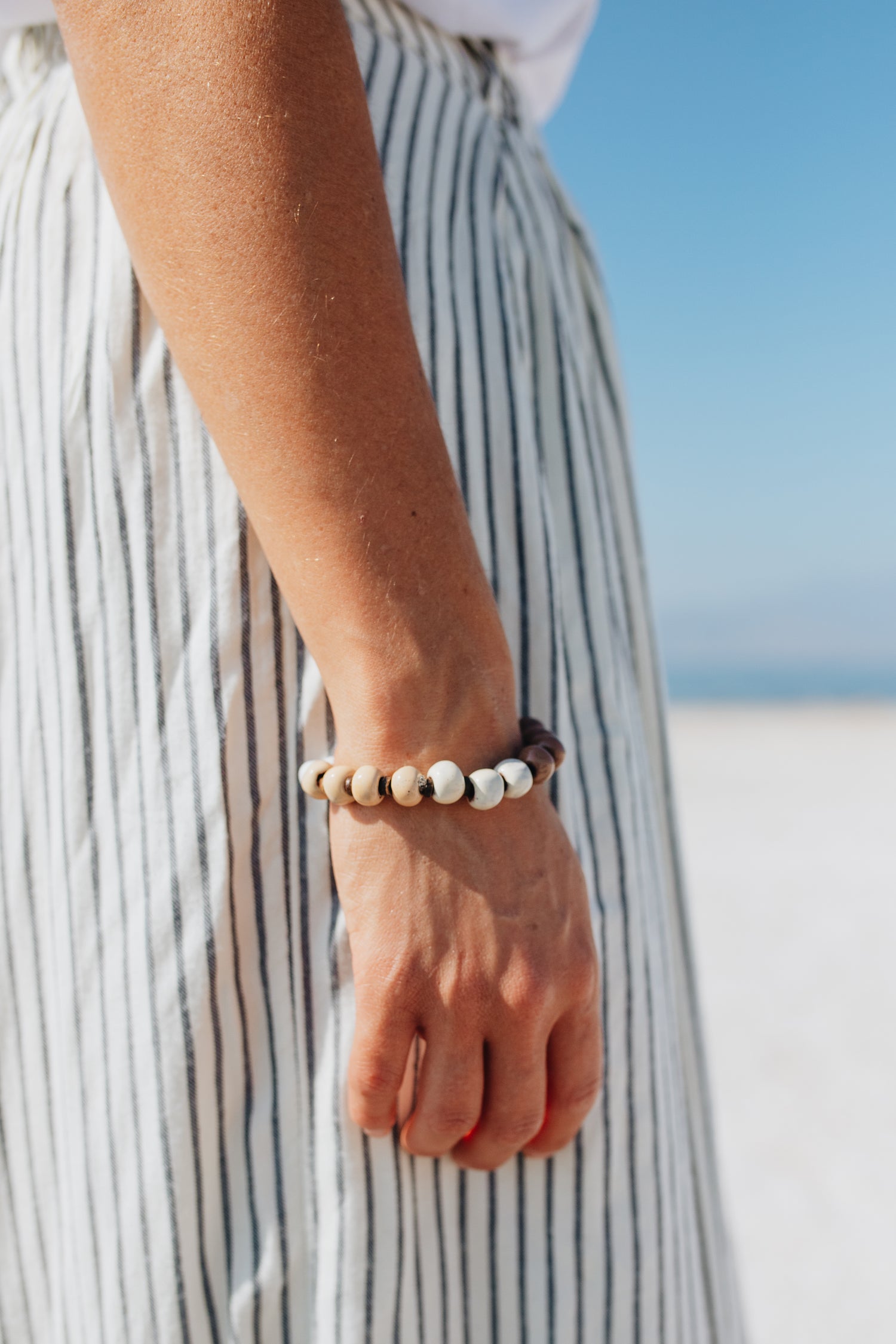 Claudine Clay Bead Bracelet