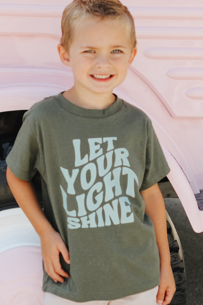 Kids Let Your Light Shine Tee - Green