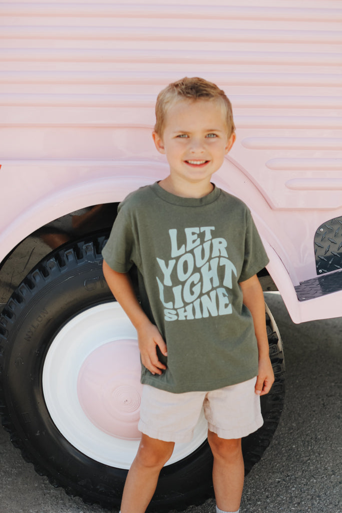 Kids Let Your Light Shine Tee - Green