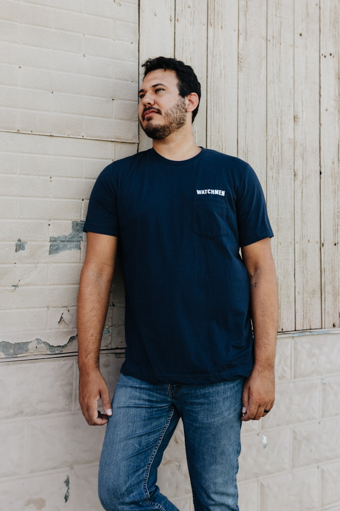 Watchmen Pocket Tee in Navy