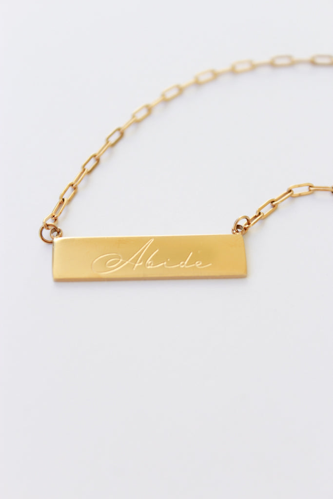 Freedom & Abide Necklace - Gold