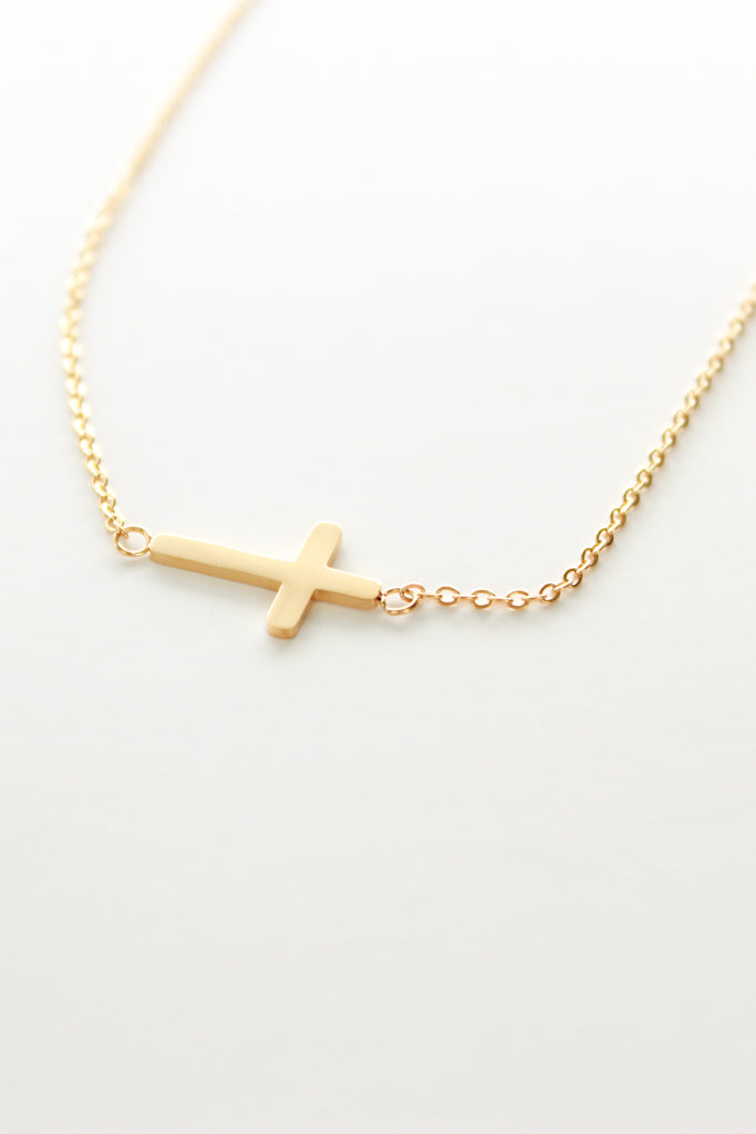 At the Cross Necklace - Gold