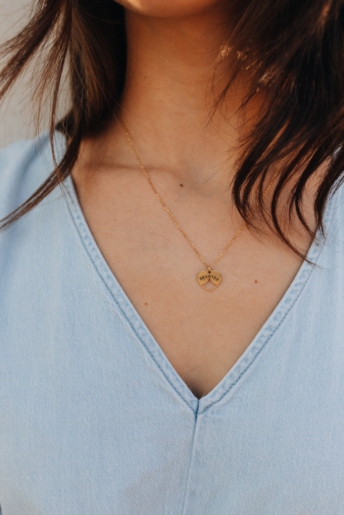 Devoted Necklace in Gold (Reversible)