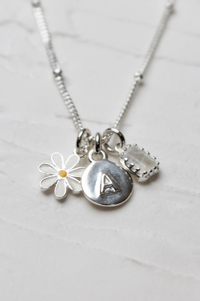 Birthstone Charm - Silver