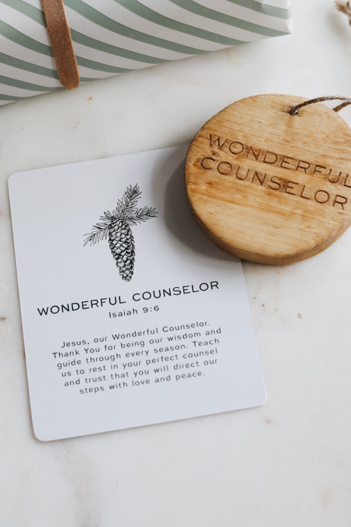 Names of God Ornament - Wonderful Counselor