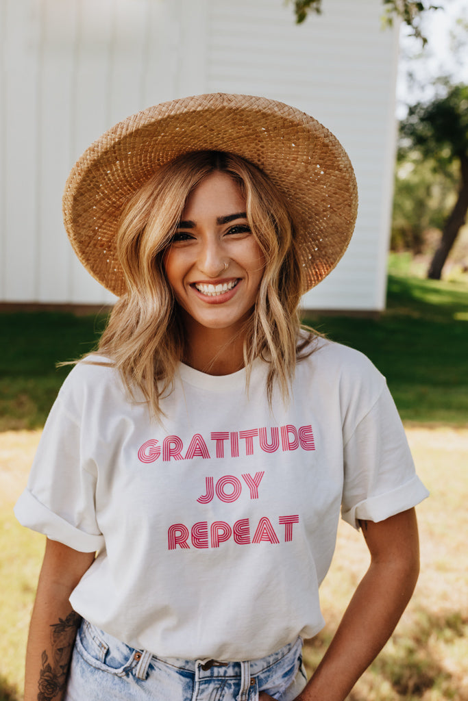 Gratitude, Joy, Repeat Tee