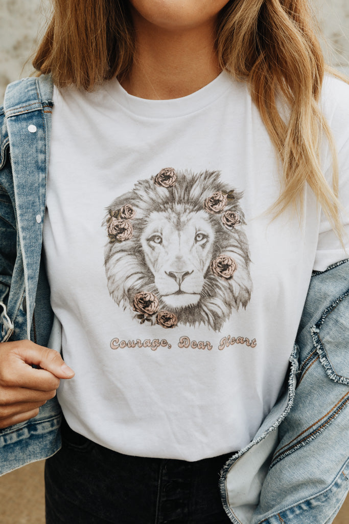 Courage Dear Heart Tee - White