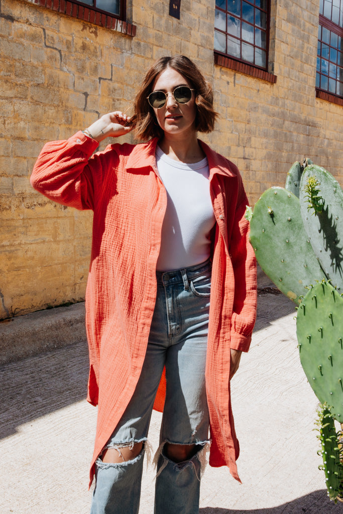 Shielded Top - Coral