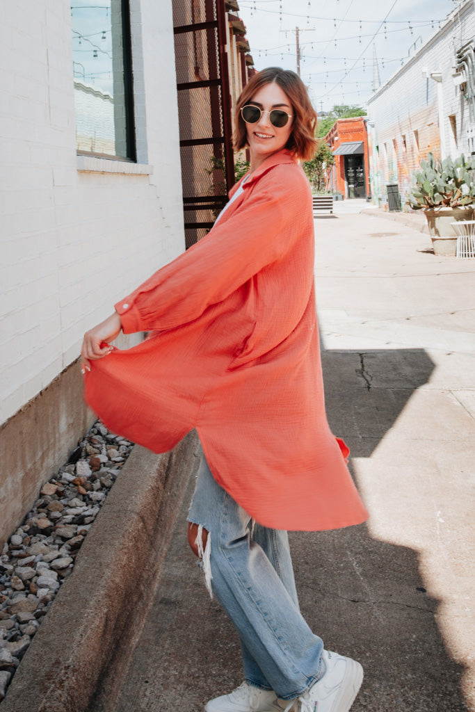 Shielded Top - Coral