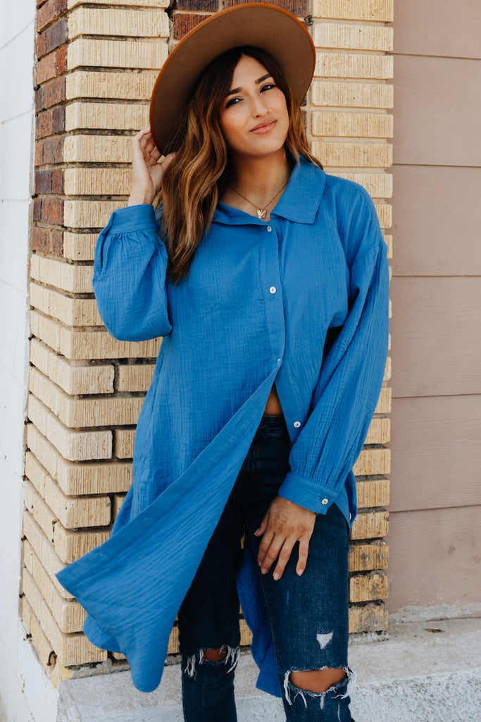 Shielded Top - Cobalt