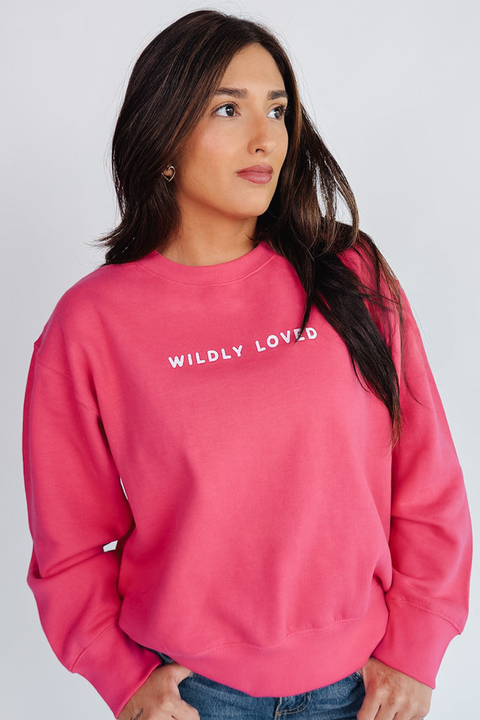 Wildly Loved Sweatshirt - Pink