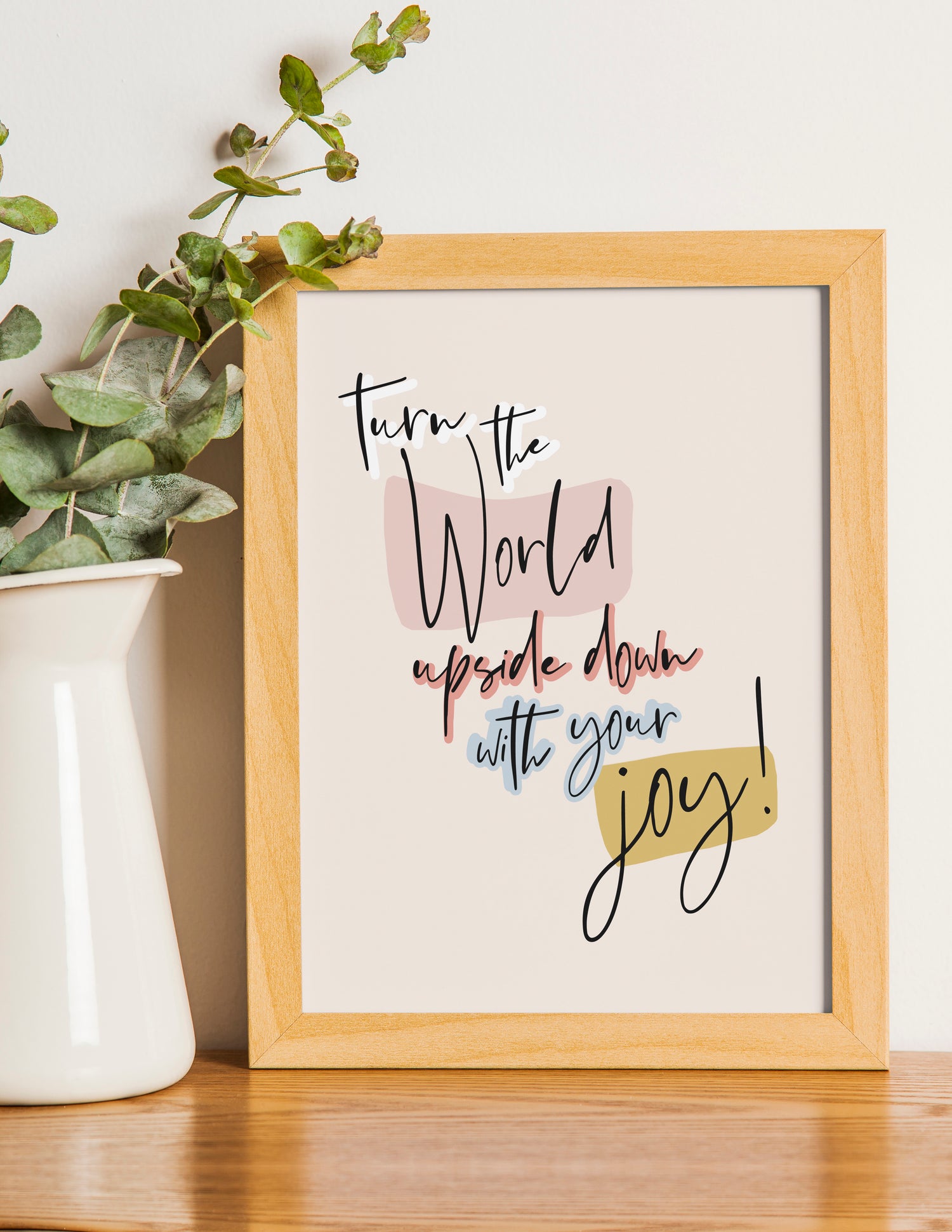 Turn The World Upside Down Multi Print