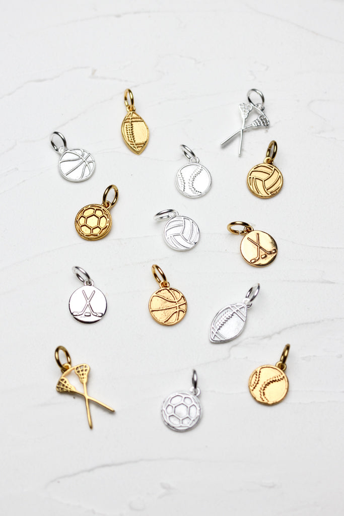 Baseball Charm - Gold